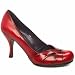 Schuh Pretty Panel Court - 5 Uk - Red - Leather