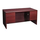 HON 10573NN - 10500 Series Double Pedestal Desk, 60w x 30d x 29-1/2h, Mahogany-HON10573NN