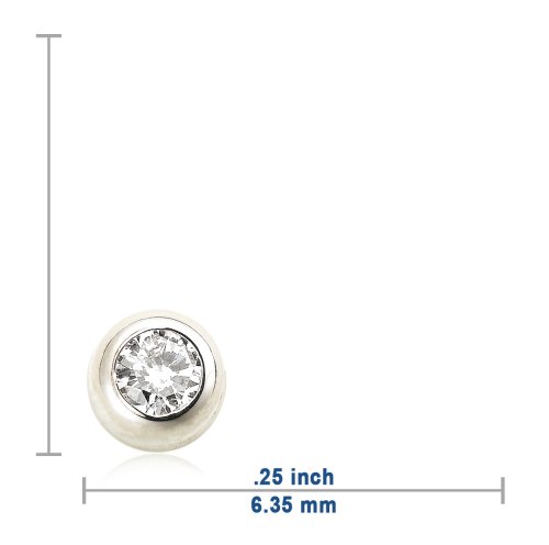 Where to buy 14k White Gold Diamond Bezel Set Stud Earrings (.06 cttw, J Color, I2 Clarity)