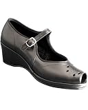 Aris Allen Womens Black Leather Peep Toe Mary Jane Wedge Swing Dancing Shoes with Leather Soles 31lG2xbK9RL. SL160 Aris Allen Womens Black Leather Peep Toe Mary Jane Wedge Swing Dancing Shoes with Leather Soles