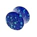  : 9/16 INCHES GAUGE AZURITE NATURAL STONE DOUBLE FLARE PLUG