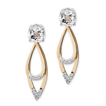 .20 Ct. T.W. Diamond Drop Post Earring Jacket. Post Earrings