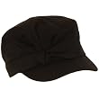 Kids 3-7 years Pleat Cotton Summer Cadet Hat Cap Black