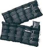 Valeo 10 Lb. Adjustable Ankle/wrist Weights, Black, Pair Removable Weight Packs for Adjustment From 2 Lbs. - 10 Lbs.