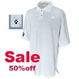 Men's Golf Polo Shirt White Great Pyrenees