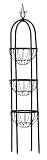 Luster Leaf Link-Ups 5-Foot Vertical Garden Planter With 3 Baskets Black #933
