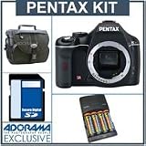 Pentax K-x Digital SLR Camera Body Kit - Black - with 4GB SD Memory Card, 4 AA Nickel Metal Hydride (NiMH) 2900 mAH Rechargeable Batteries with 4-Hour AA & AAA Quick Charger, 110/220 volt. Camera Bag,
