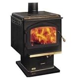 Napoleon 1900K Black Enamel Deluxe EPA Woodburning Stoves EPA Large Wood Burning Pedestal Stove with