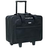 Black Solo Ballistic Poly 15.6 Rolling Laptop Portfolio
