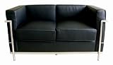 Black Le Corbusier Loveseat by Wholesale Interiors