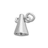 Cheerleading Megaphone Sterling Silver Charm