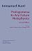 Books : Prolegomena to any Future Metaphysics (Second Edition)
