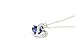 KATGI Fashion Austrian Crystals Heart Shape Pendant Necklace (Dark Blue)