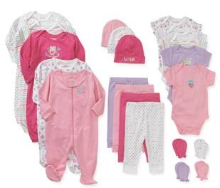 Garanimals Newborn Girl Gowns Bodysuits Mittens Caps Pants 0-6 Months 21-piece Layette Set Pink 100% Cotton (3-6 Months) Garanimals Newborn Girl Gowns Bodysuits Mittens Caps Pants 0-6 Months 21-piece Layette Set Pink 100% Cotton (3-6 Months)