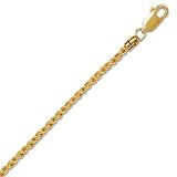 16 Inch 14/20 Gold Filled Reverse Twisted Rope Chain Necklace - 2.0mm Wide