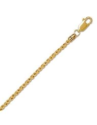 30 Inch 14/20 Gold Filled Reverse Twisted Rope Chain Necklace (2.1mm)