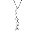 Seven Journey Diamond Snake Pendant Necklace