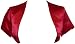 Satin Bolero Jacket Cover-up Cap Sleeve Prom Bridesmaid Junior & Junior Plus Size, 5X, Red