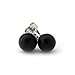 14k Yellow Gold, White Gold or Sterling Silver Black Onyx Ball Stud Earrings