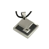 316L Stainless Steel Pendant with cz stone
