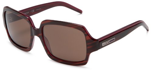 DKNY Women’s DY4061 Resin Sunglasses,Brown Stripe Violet Frame/Brown Gradient Lens,one size