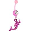 Bioplast Pink Mermaid Dangle Belly Ring