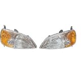2001 - 2003 Honda Civic Sedan LH Driver and RH Passenger Pair Headlights 01 02 03... by Jkdautoparts