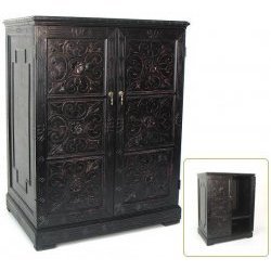 Old English Entertainment Center (Espresso) (Ext. 42Hx32Wx22D Int. 28.75Hx25Wx19.5D) by Wayborn Furniture & Acc. Inc