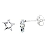 Handcrafted Celtic- Earrings Star Stud Tiny Sterling Silver 6.5mm by 