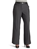 AGB Women’s Plus Midtown Double Loop Extended Tab Medium Weight Structured Pant