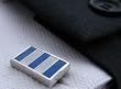 Silver Blue White Striped Cufflinks Cuff Links