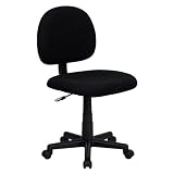 Black Fabric Mid Back Ergonomic Task Chair [BT-660-BK-GG]