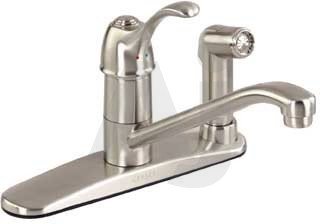 Gerber Allerton Series 40350SS Single Handle Kitchen Cast Spout Faucet with 9-1 16 Spout... by Gerber
