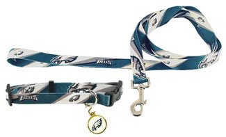 Philadelphia Eagles Dog Collar Leash and ID Tag Set Size Medium