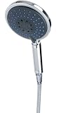 AquaSun Jumbo Size Shower Head - Chrome - with 5 Spray Patterns
