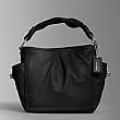 Coach Leather Parker Shoulder Hobo Bag Tote Black
