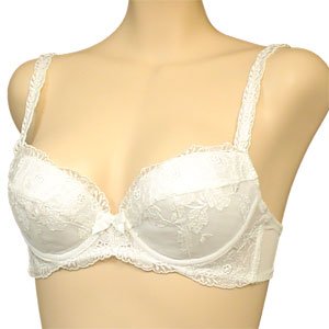 Orlfa $88 White Exquisite EMB Bra #1022 sz 34B 38A