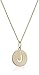 14k Gold-Filled Round Pierced Initial Disc Charm Necklace, 18