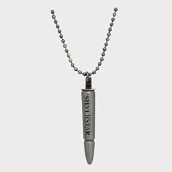Silver Star TIN BULLET Pendant Necklace