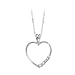 14K White Gold 1/5 ct. Diamond Journey of Love Heart Pendant with Chain