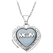 Sterling Silver Heart Mom Locket
