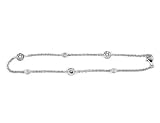 Cubic Zirconia (CZ) Anklet in Sterling Silver .925