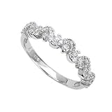 .925 Sterling Silver Promise Ring With Round Cubic Zirconias