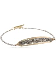 Dana Kellin Slim, Elongated Frame with Inset Sterling Silver Beads Bracelet, 7.12"