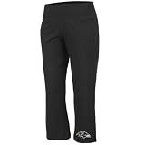 Baltimore Ravens Ladies Black Classic Stretch Cropped Pants (Large)