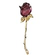 14K Yellow Gold Brazilian Garnet, Peridot and Diamond Rose Brooch
