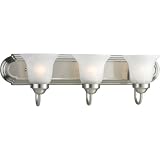 Progress Lighting P3053-09 3-Light Bath Bracket, Brushed Nickel
