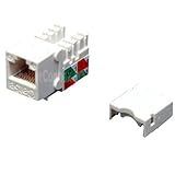 25 pack lot Keystone Jack Cat5e White Network Ethernet 110 Punchdown 8P8C