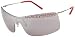 Dolce & Gabbana D&G 442S E48 Fashion Sunglasses, Big Logo, Rimless Shield, Silver Frame/ Gray Lenses/ Silver Flash