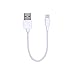 [Apple MFi Certified] Gear Beast Lightning Cable 6 Inch 8 Pin to USB Extra Short Compact Charging Cable Cord for iPhone 6, iPhone 6 Plus, iPhone 5, iPhone 5C, iPhone 5S, iPad Air, iPad Air 2, iPad 4, iPad Mini, iPad Mini 2, iPad Mini 3, iPod Touch 5 and iPod 7 - (White)